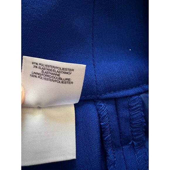 Black Label by Evan-Picone Straight-Leg Career Pants True Cobalt Blue Size 4 - Picture 6 of 11